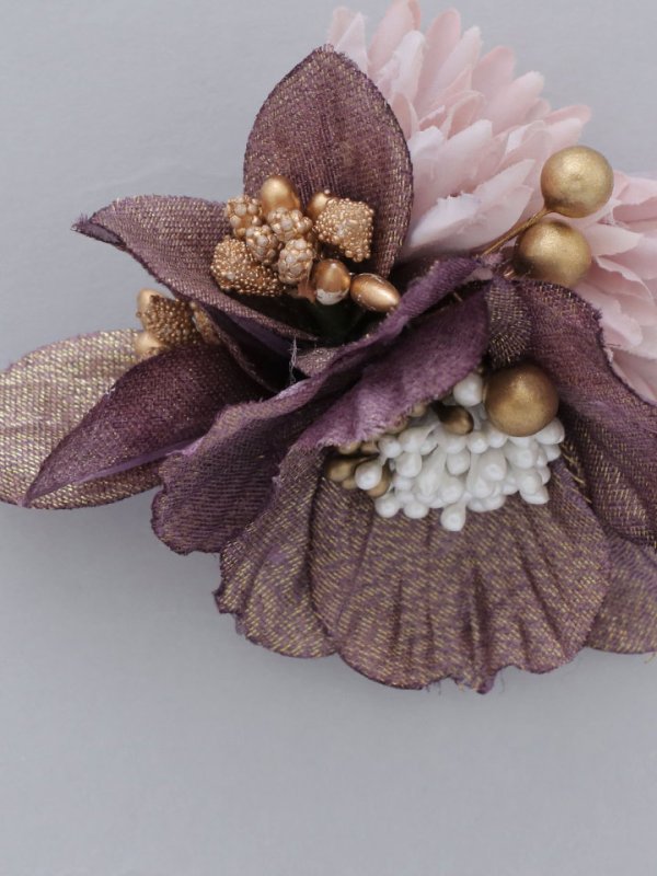 画像13: 【卒業袴小物】オーガンジーフラワーアンティークベリーコサージュ【3カラー】 (13)