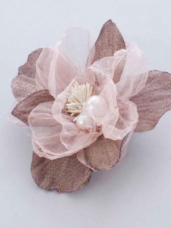 画像7: 【卒業袴小物】ダスティーフラワーパールコサージュ【2カラー】 (7)