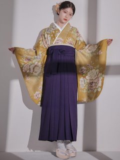 黄フラワーブーケ イエロー二尺袖着物【卒業袴3点セット 二尺袖着物/帯/袴】