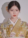 画像19: 【予約商品 / 1月中旬発送予定】黄フラワーブーケ イエロー二尺袖着物【卒業袴３点セット 二尺袖着物/帯/袴】 (19)