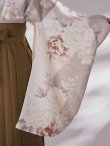 画像22: 【予約商品/1月中旬発送予定】グレーピンクフラワー グラデーション二尺袖着物【卒業袴３点セット 二尺袖着物/帯/袴】 (22)