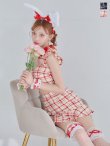 画像5: 【値下げ！】【即日発送】【ハロウィン】 チェックバニーセットアップ  【コスプレ6点セット】【XS-Lサイズ/2カラー】[OF01] (5)
