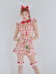 画像28: 【値下げ！】【即日発送】【ハロウィン】 チェックバニーセットアップ  【コスプレ6点セット】【XS-Lサイズ/2カラー】[OF01] (28)