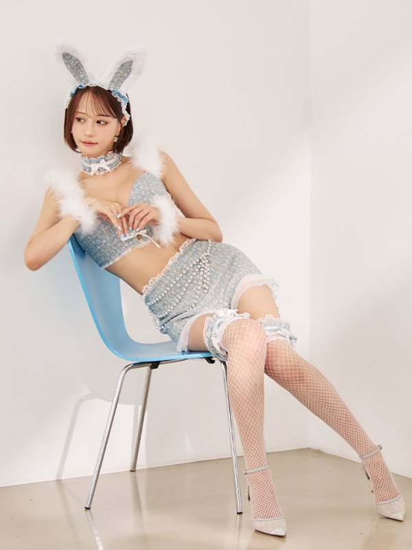 画像10: 【SALE!!】【即日発送】【ハロウィン】 ファーツイードバニーセットアップ 【コスプレ8点セット】【XS-Mサイズ/3カラー】[HC03] (10)