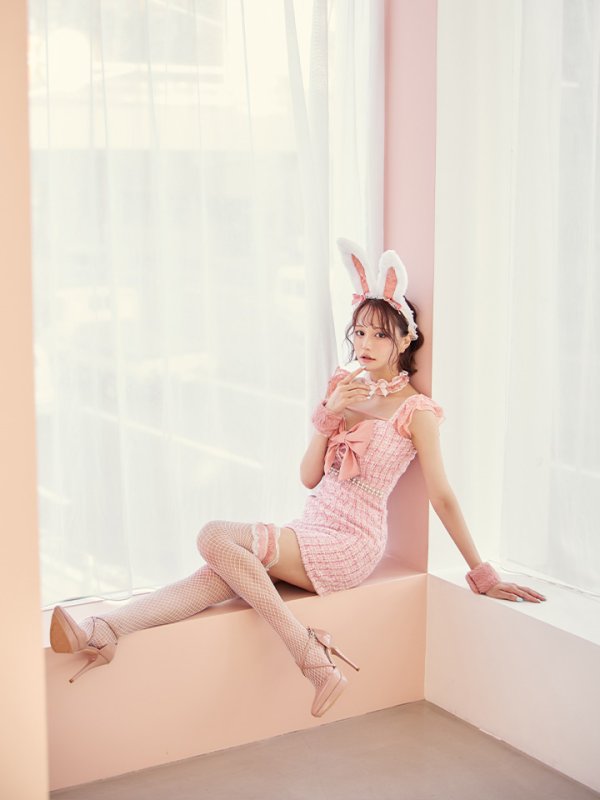 画像12: 【SALE!!】【即日発送】【ハロウィン】 ツイードバニーミニワンピ 【コスプレ6点セット】【S-Lサイズ/2カラー】[HC03] (12)