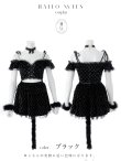 画像37: 【即日発送】【ハロウィン】キャットオフショルビジューセットアップ【コスプレ6点セット】【XS-Lサイズ/3カラー】[OF04] (37)