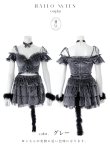 画像41: 【即日発送】【ハロウィン】キャットオフショルビジューセットアップ【コスプレ6点セット】【XS-Lサイズ/3カラー】[OF04] (41)