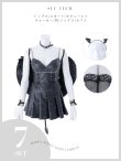 画像18: 【ハロウィン】デビルビジューレザープリーツセットアップ【コスプレ6点セット】【XS-XLサイズ/1カラー】[OF04] (18)