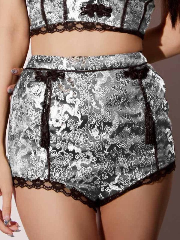 画像22: 【即日発送】【ハロウィン】チャイナショートパンツセットアップ 【コスプレ5点セット】【XS-Mサイズ/3カラー】[HC03] (22)