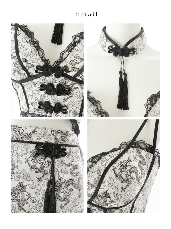 画像30: 【即日発送】【ハロウィン】チャイナショートパンツセットアップ 【コスプレ5点セット】【XS-Mサイズ/3カラー】[HC03] (30)