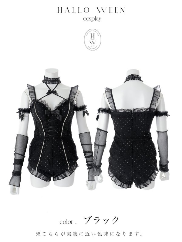 画像34: 【即日発送】【送料無料！】【マリームーンコラボ】【ハロウィン】2wayハーネスネックバニー【コスプレ6点セット】【XS-Lサイズ/3カラー】[HC03] (34)