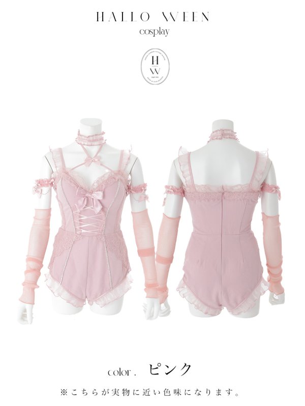 画像38: 【即日発送】【送料無料！】【マリームーンコラボ】【ハロウィン】2wayハーネスネックバニー【コスプレ6点セット】【XS-Lサイズ/3カラー】[HC03] (38)