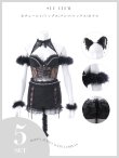 画像22: 【ハロウィン】ファー黒猫セットアップ【コスプレ5点セット】【XS-Mサイズ/1カラー】[HC03] (22)