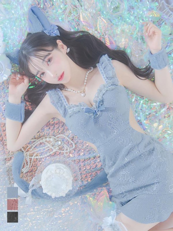 画像25: 【即日発送】【ハロウィン】 キャットレースミニワンピ 【コスプレ5点セット】【XS-Mサイズ/3カラー】[YMT] (25)
