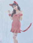 画像30: 【即日発送】【ハロウィン】 キャットレースミニワンピ 【コスプレ5点セット】【XS-Mサイズ/3カラー】[YMT] (30)