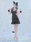 画像6: 【即日発送】【ハロウィン】 キャットレースミニワンピ 【コスプレ5点セット】【XS-Mサイズ/3カラー】[YMT] (6)