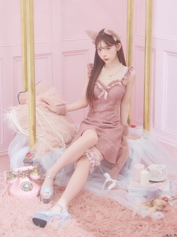 画像19: 【即日発送】【ハロウィン】緩苺ちゃん着用  キャットレースミニワンピ 【コスプレ5点セット】【XS-Mサイズ/3カラー】[HC03] (19)