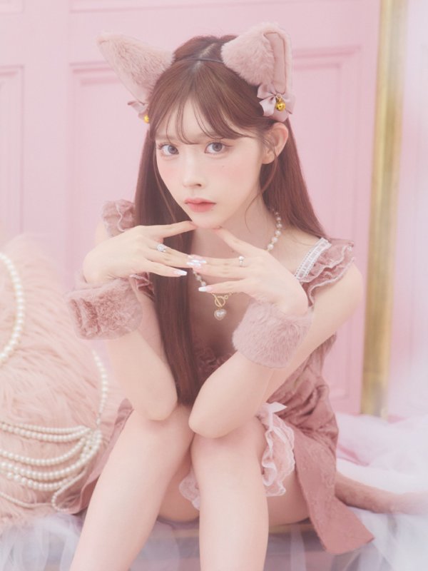 画像21: 【即日発送】【ハロウィン】緩苺ちゃん着用  キャットレースミニワンピ 【コスプレ5点セット】【XS-Mサイズ/3カラー】[HC03] (21)