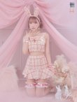 画像14: 【即日発送】【ハロウィン】【LARME/ラルム掲載】ツイードバニーリボンセットアップ（スカート）【コスプレ6点セット】【XS-Mサイズ/2カラー】[YMT] (14)
