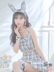 画像24: 【即日発送】【ハロウィン】【LARME/ラルム掲載】ツイードバニーリボンセットアップ（スカート）【コスプレ6点セット】【XS-Mサイズ/2カラー】[YMT] (24)