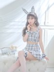 画像30: 【即日発送】【ハロウィン】【LARME/ラルム掲載】ツイードバニーリボンセットアップ（スカート）【コスプレ6点セット】【XS-Mサイズ/2カラー】[YMT] (30)