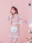 画像3: 【即日発送】【ハロウィン】 ツイードバニーメイドセットアップ 【コスプレ6点セット】【S-Mサイズ/3カラー】[YMT] (3)