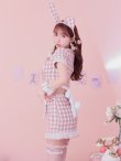 画像13: 【即日発送】【ハロウィン】 ツイードバニーメイドセットアップ 【コスプレ6点セット】【S-Mサイズ/3カラー】[YMT] (13)