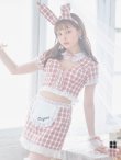 画像1: 【即日発送】【ハロウィン】 ツイードバニーメイドセットアップ 【コスプレ6点セット】【S-Mサイズ/3カラー】[YMT] (1)