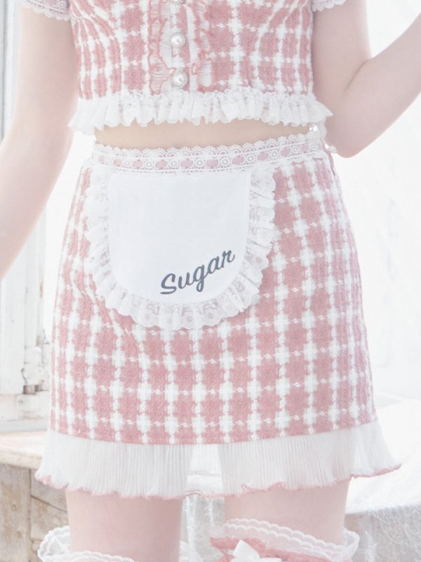 画像16: 【SALE!!】【即日発送】【ハロウィン】 ツイードバニーメイドセットアップ 【コスプレ6点セット】【S-Mサイズ/3カラー】[HC03] (16)