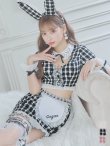 画像18: 【即日発送】【ハロウィン】 ツイードバニーメイドセットアップ 【コスプレ6点セット】【S-Mサイズ/3カラー】[YMT] (18)