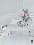 画像20: 【即日発送】【ハロウィン】 ツイードバニーメイドセットアップ 【コスプレ6点セット】【S-Mサイズ/3カラー】[YMT] (20)