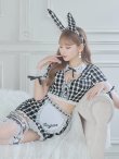 画像25: 【即日発送】【ハロウィン】 ツイードバニーメイドセットアップ 【コスプレ6点セット】【S-Mサイズ/3カラー】[YMT] (25)