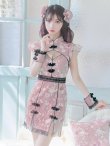 画像3: 【即日発送】【ハロウィン】 パステルチャイナドレス 【コスプレ3点セット】【XS-Mサイズ/4カラー】(SE01YN)[YMT] (3)