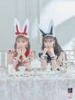 画像3: 【即日発送】【ハロウィン】 チェックバニーセットアップ  【コスプレ6点セット】【XS-Lサイズ/2カラー】[HC02] (3)