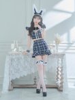 画像5: 【値下げ！】【即日発送】【ハロウィン】 チェックバニーセットアップ  【コスプレ6点セット】【XS-Lサイズ/2カラー】[YMT] (5)