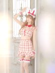 画像7: 【値下げ！】【即日発送】【ハロウィン】 チェックバニーセットアップ  【コスプレ6点セット】【XS-Lサイズ/2カラー】[YMT] (7)