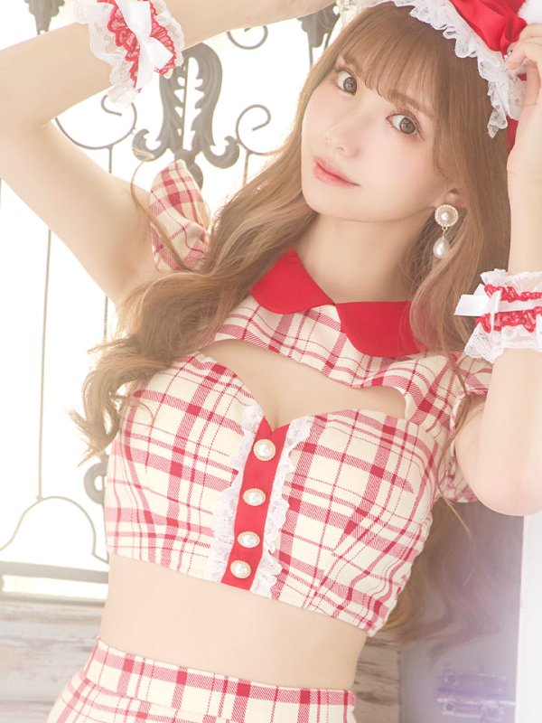 画像15: 【SALE!】【即日発送】【ハロウィン】 チェックバニーセットアップ  【コスプレ6点セット】【XS-Lサイズ/2カラー】[OF04] (15)