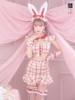 画像1: 【値下げ！】【即日発送】【ハロウィン】 チェックバニーセットアップ  【コスプレ6点セット】【XS-Lサイズ/2カラー】[YMT] (1)