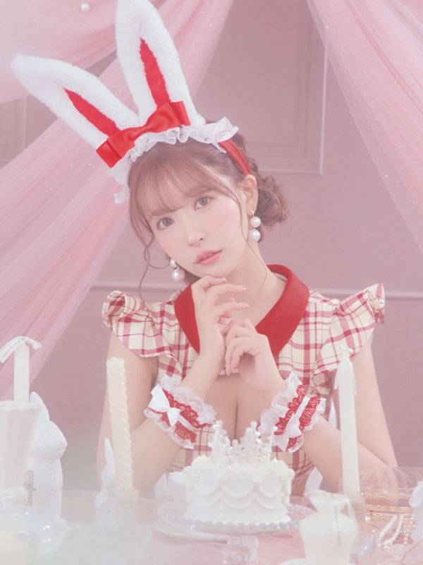 画像11: 【SALE!】【即日発送】【ハロウィン】 チェックバニーセットアップ  【コスプレ6点セット】【XS-Lサイズ/2カラー】[OF04] (11)