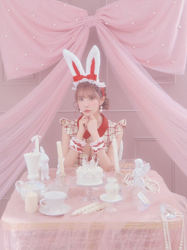 画像13: 【SALE!】【即日発送】【ハロウィン】 チェックバニーセットアップ  【コスプレ6点セット】【XS-Lサイズ/2カラー】[OF04] (13)