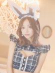 画像29: 【値下げ！】【即日発送】【ハロウィン】 チェックバニーセットアップ  【コスプレ6点セット】【XS-Lサイズ/2カラー】[YMT] (29)