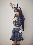 画像11: 【値下げ！】【即日発送】【ハロウィン】 チェックバニーセットアップ  【コスプレ6点セット】【XS-Lサイズ/2カラー】[YMT] (11)