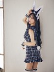 画像12: 【値下げ！】【即日発送】【ハロウィン】 チェックバニーセットアップ  【コスプレ6点セット】【XS-Lサイズ/2カラー】[YMT] (12)