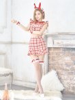 画像4: 【値下げ！】【即日発送】【ハロウィン】 チェックバニーセットアップ  【コスプレ6点セット】【XS-Lサイズ/2カラー】[YMT] (4)