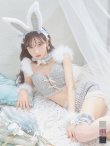 画像27: 【即日発送】【ハロウィン】 ファーツイードバニーセットアップ 【コスプレ8点セット】【XS-Mサイズ/3カラー】[YMT] (27)