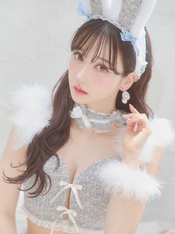 画像19: 【SALE!!】【即日発送】【ハロウィン】 ファーツイードバニーセットアップ 【コスプレ8点セット】【XS-Mサイズ/3カラー】[HC03] (19)