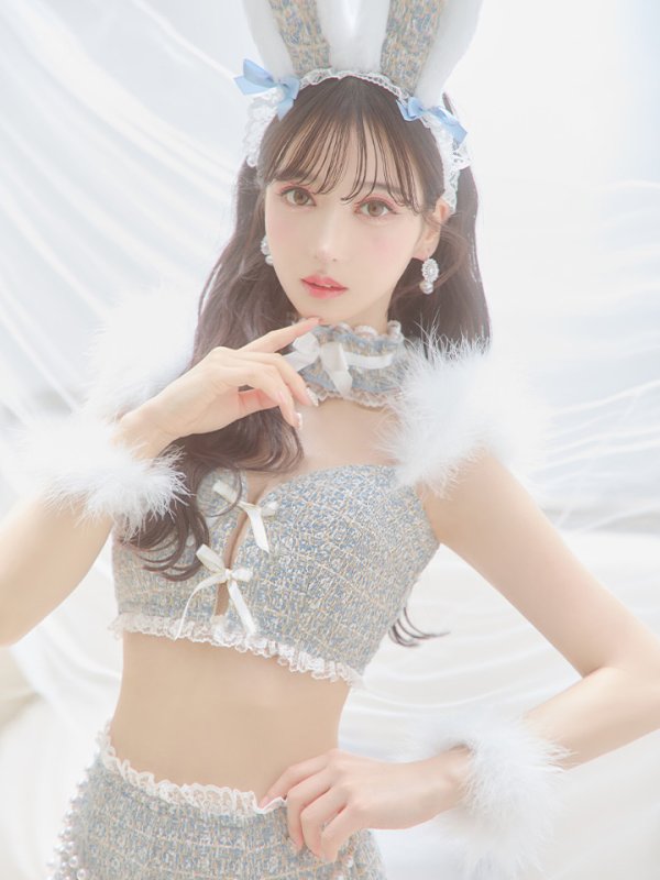 画像11: 【SALE!!】【即日発送】【ハロウィン】 ファーツイードバニーセットアップ 【コスプレ8点セット】【XS-Mサイズ/3カラー】[HC03] (11)