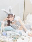 画像16: 【即日発送】【ハロウィン】 ファーツイードバニーセットアップ 【コスプレ8点セット】【XS-Mサイズ/3カラー】[YMT] (16)