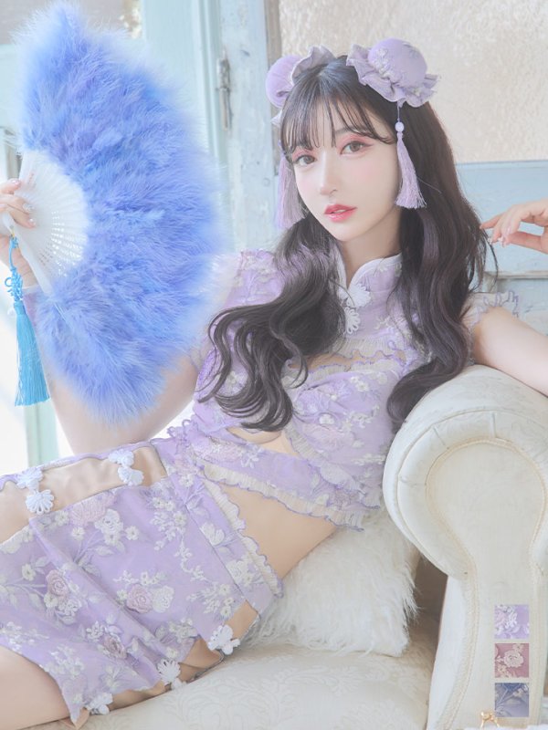 画像19: 【即日発送】【ハロウィン】リボンチャイナミニセットアップ【コスプレ4点セット】【XS-Mサイズ/3カラー】 (SE01YN)[OF04] (19)