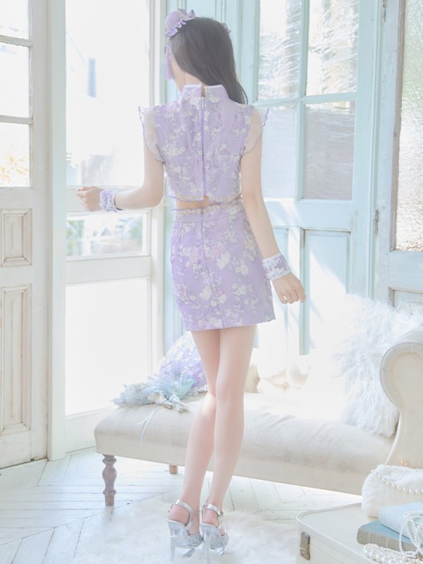 画像33: 【即日発送】【ハロウィン】リボンチャイナミニセットアップ【コスプレ4点セット】【XS-Mサイズ/3カラー】 (SE01YN)[OF04] (33)